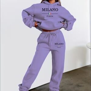 MILANO Lavender Drawstring Jogger Sweatpants